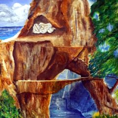 "Felsenturm". Öl auf Leinwand, 1,20mx1m