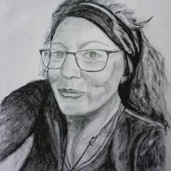 Porträt Kohle-Graphit, 20cm x 30 cm