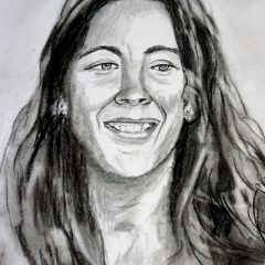 Porträt Kohle-Graphit, 20cm x 30 cm