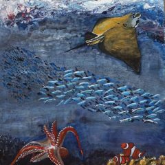 Acryl Pouring auf Leinwand, 50 cm x 70 cm