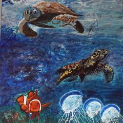 Acryl Pouring auf Leinwand, 50 cm x 70 cm